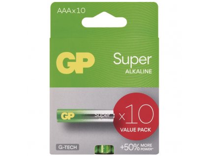 Baterie alkalická GP Super AAA (LR03), 10 ks