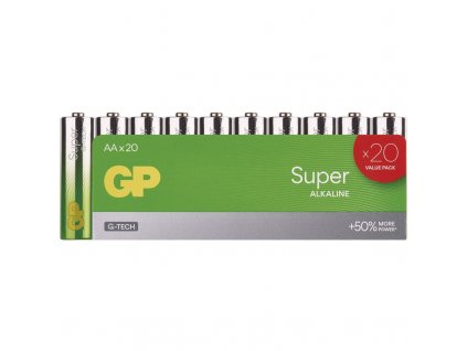 Baterie alkalická GP Super AA (LR6), 20 ks