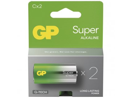 Baterie alkalická GP Super C (LR14), 2 ks