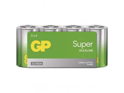 Baterie alkalická GP Super D (LR20), 4 ks