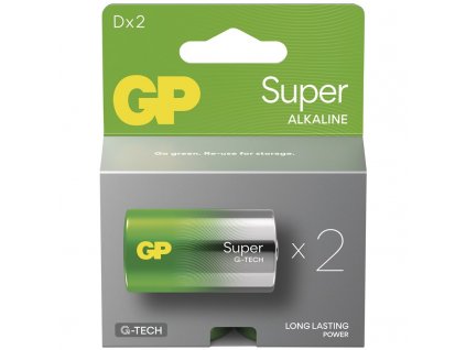 Baterie alkalická GP Super D (LR20), 2 ks