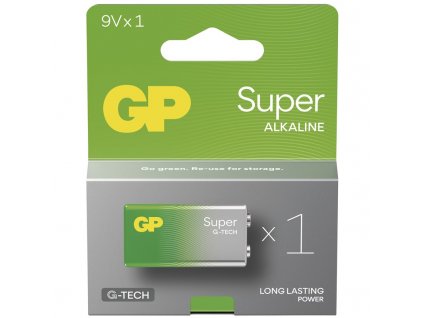 Baterie alkalická GP Super 9V (6LR61), 1 ks