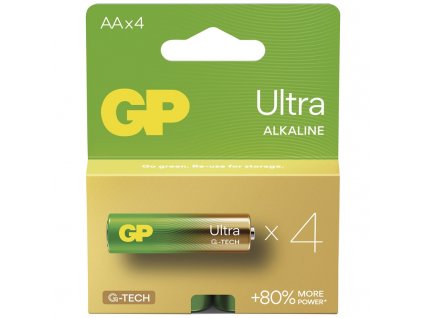 Baterie alkalická GP Ultra AA (LR6), 4 ks