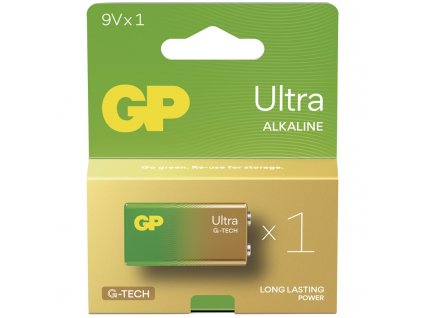 Baterie alkalická GP Ultra 9V (6LF22), 1 ks