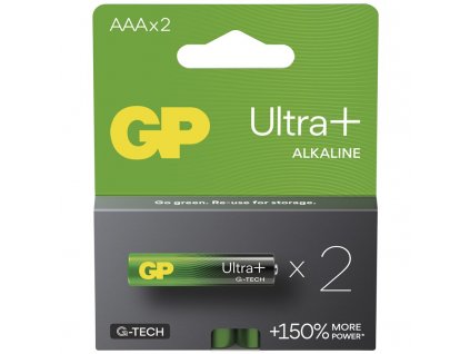 Baterie alkalická GP Ultra Plus AAA (LR03), 2 ks