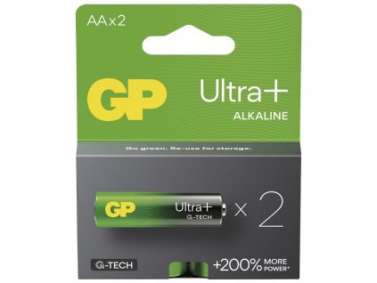 Baterie alkalická GP Ultra Plus AA (LR6), 2 ks