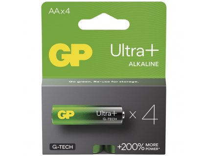 Baterie alkalická GP Ultra Plus AA (LR6), 4 ks