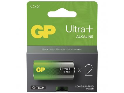 Baterie alkalická GP Ultra Plus C (LR14), 2 ks