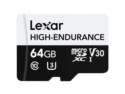 Paměťová karta Lexar High-Endurance microSDXC 64GB UHS-I, (100R/35W) C10 A1 V30 U3