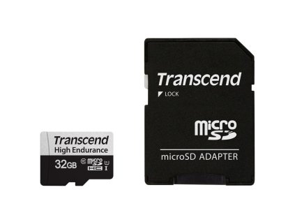 Paměťová karta Transcend MicroSDXC High Endurance 32GB UHS-I U1 (95R/40W) + adaptér