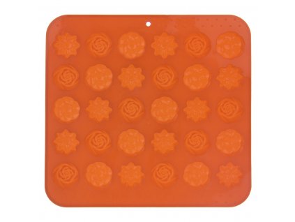 Silikonová forma na pečení Orion Kytičky oranžová