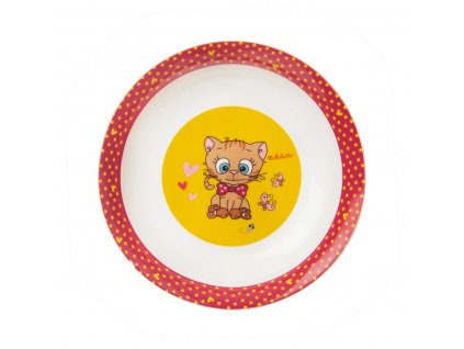 Porcelánový hluboký dětský talíř Orion KOCOUŘI pr. 19 cm
