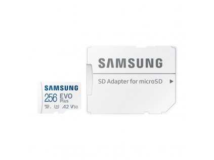 Paměťová karta Samsung Micro SDXC EVO Plus 256GB UHS-I U3 (160R/30W) + SD adaptér