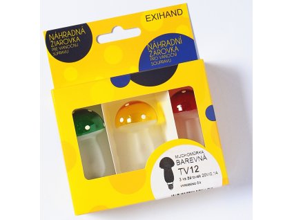 Blistr 3 žárovky Muchomůrka barevná 20V/0,1A