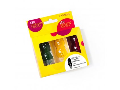 Blistr FILAMENT Sněhulák barevný 3 žárovky 20V/0,2W