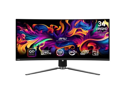 Herní monitor MSI MPG 341CQPX QD-OLED 34.18",LED podsvícení, QD-OLED panel, 0.03ms, 1000cd/m2, 3440 × 1440, - černý
