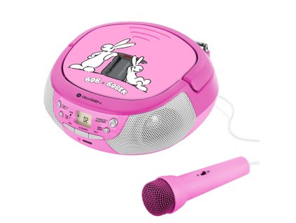 Radiopřijímač s CD GoGEN BOB A BOBEK PŘEHRÁVAČ, růžový