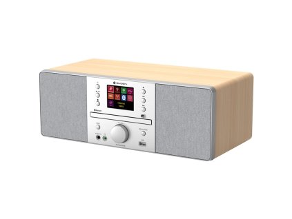 All-in-One Audio systém GoGEN IR 267 BTDAB, hnědý/stříbrný