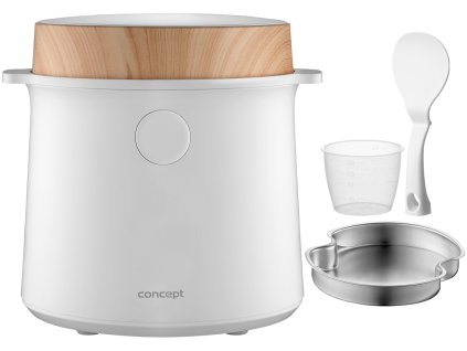 Rýžovar digitální 1,5 L My-concept RE3030, bílý s dekorem dřeva