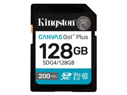 Paměťová karta Kingston Canvas Go! Plus SDXC 128GB U3 UHS-I (200R/160W)
