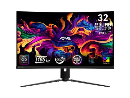 Herní monitor MSI MAG 321CUP QD-OLED 31.5",LED podsvícení, QD-OLED panel, 0.03ms, 1500000: 1, 250cd/m2, 3840 × 2160, - černý