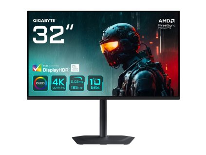 Herní monitor GIGABYTE MO32U 32",OLED podsvícení, QD-OLED panel, 0.03ms, 1000: 1, 1000cd/m2, 3840 × 2160, - černý