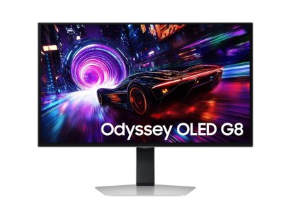 Herní monitor Samsung Odyssey OLED G8 27",LED podsvícení, OLED panel, 0.03ms, 1000000: 1, 250cd/m2, 3840 × 2160, - stříbrný