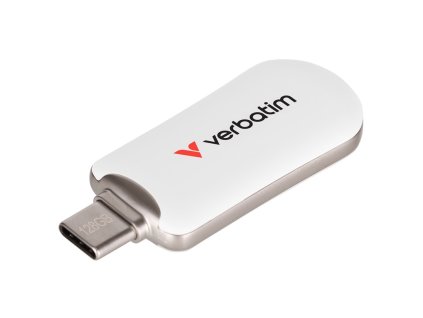 Flash USB Verbatim Plectra 128GB USB-C - bílý