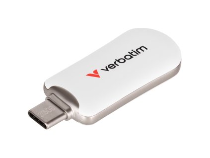 Flash USB Verbatim Plectra 256GB USB-C - bílý