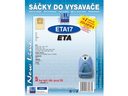 Sáčky do vysavače Jolly ETA 17 (5+1ks) do vysav. ETA