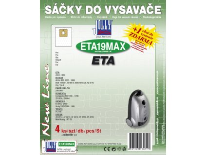 Sáčky do vysavače Jolly MAX ETA 19 (4ks) do vysav. Eta, Rowenta