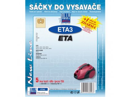 Sáčky do vysavače Jolly ETA 3 (5+1+1ks) do vysav. ETA