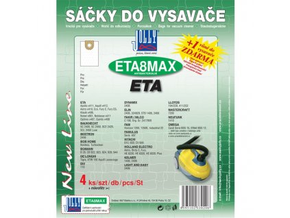 Sáčky do vysavače Jolly MAX ETA 8 (4+1ks) do vysav. ETA