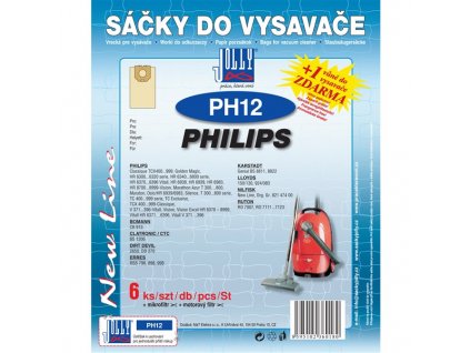 Sáčky do vysavače Jolly PH 12 (6+1+1ks) do vysav. PHILIPS