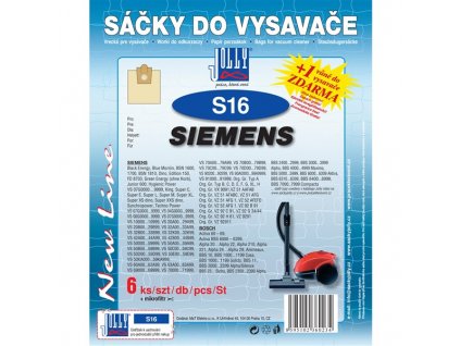 Sáčky do vysavače Jolly S 16 (6+1ks)do vysav. SIEMENS, BOSCH