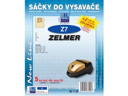 Sáčky do vysavače Jolly Z 7 (5ks) do vysav. ZELMER Magnat 3000, Jupiter 4000, Maxim 3000, Solaris 5000