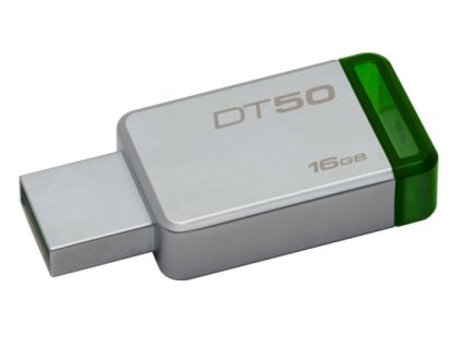 Flash USB Kingston DataTraveler 50 16GB USB 3.0 - zelený/kovový