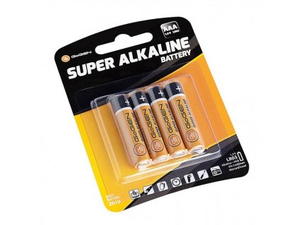 Baterie alkalická GoGEN SUPER ALKALINE AAA, LR03, blistr 4ks