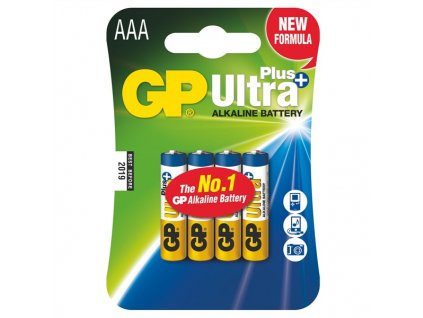 Baterie alkalická GP Ultra Plus AAA, LR03, blistr 4ks