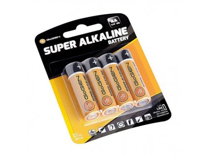 Baterie alkalická GoGEN SUPER ALKALINE AA, LR06, blistr 4ks