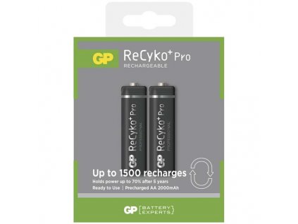 Baterie nabíjecí GP ReCyko+ Pro AA, HR06, 2000mAh, Ni-MH, krabička 2ks