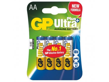 Baterie alkalická GP Ultra Plus AA, LR06, blistr 4ks