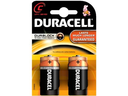 Baterie alkalická Duracell Basic C, LR14, 1.5V, blistr 2ks