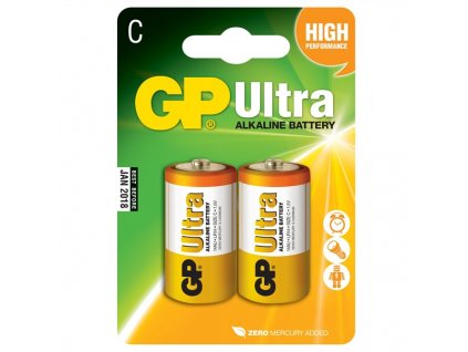 Baterie alkalická GP Ultra C, LR14, blistr 2ks