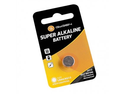 Baterie alkalická GoGEN SUPER ALKALINE LR44, blistr 1ks