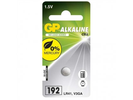 Baterie alkalická GP LR41, 192, blistr 1ks