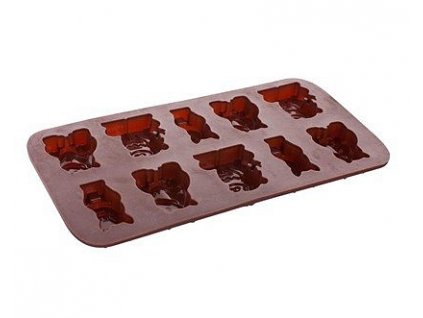 Silikonové formičky na čokoládu Banquet CULINARIA Brown 20,4 x 10,5 cm zvířátka