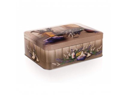 BANQUET Plechovka LAVENDER 20 x 15,5 x 8 cm, box na čaj