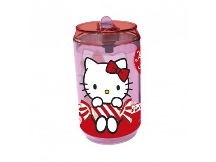 Láhev plastová s brčkem HELLO KITTY 410 ml