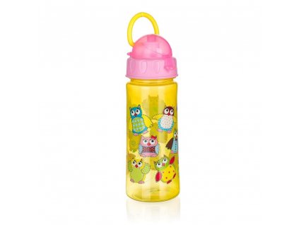 BANQUET Láhev plastová OWLS Pink 500 ml